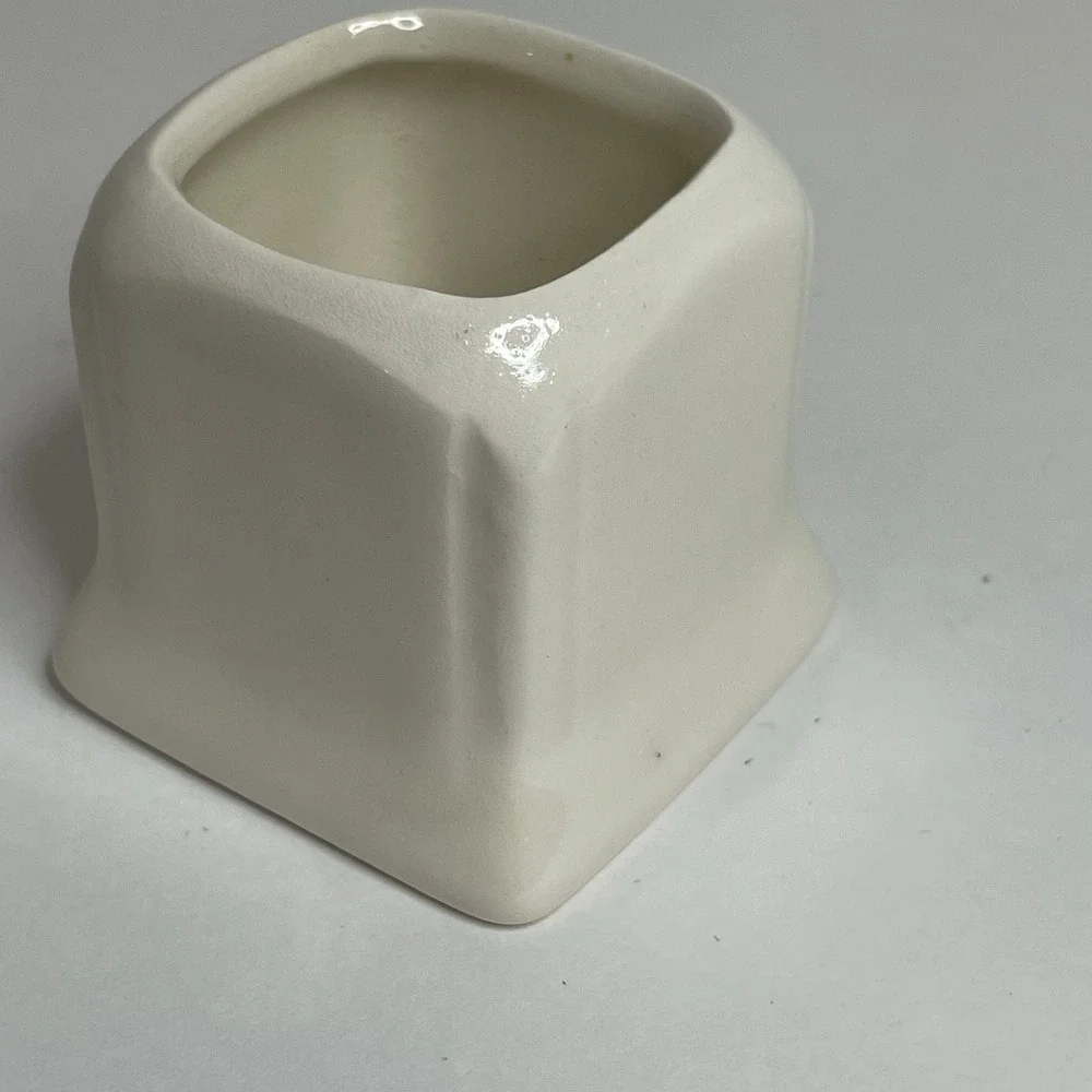 Vintage Mini Toothpick Holder Ceramic Harley Davidson Handmade Flames Handmade